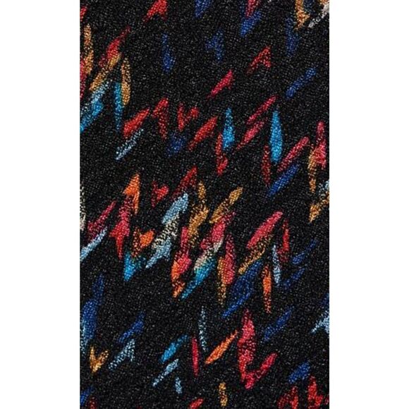 Susan Graver 3X Regular Printed Open Front Cardigan Black Red Novelty Knit NWT - Picture 3 of 4